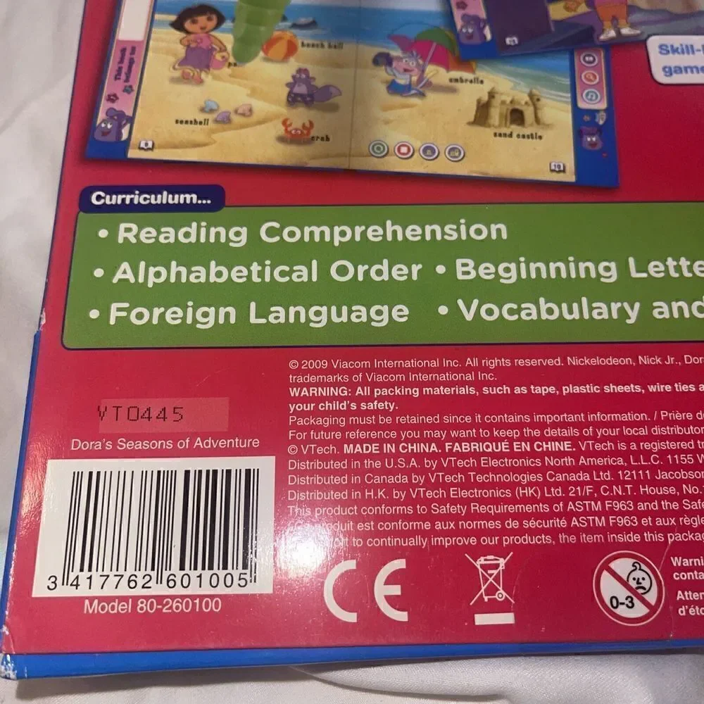 Vtech Bugsby Reading System Book Dora the Explorer Seasons of Adventure NEW NIP